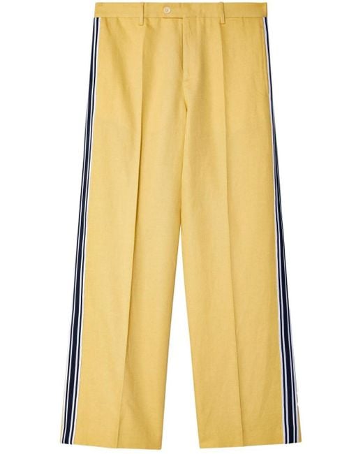 Pantaloni Constant dritti di Wales Bonner in Yellow da Uomo