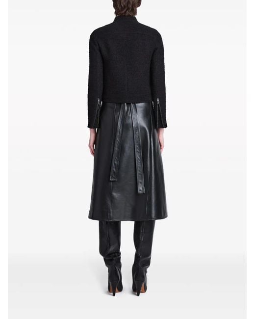 Proenza Schouler Black Alice Press-Stud Tweed Jacket