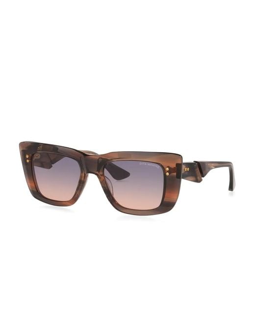 Dita Eyewear Brown Geometric Sunglasses
