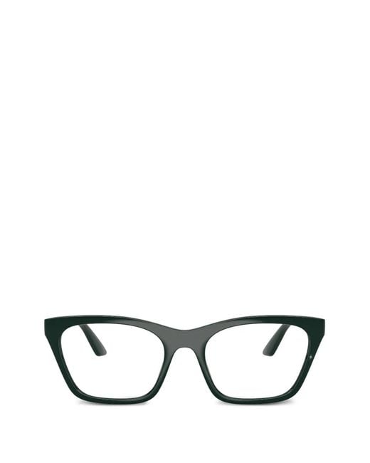 Emporio Armani Black Cat-Eye Frame Glasses
