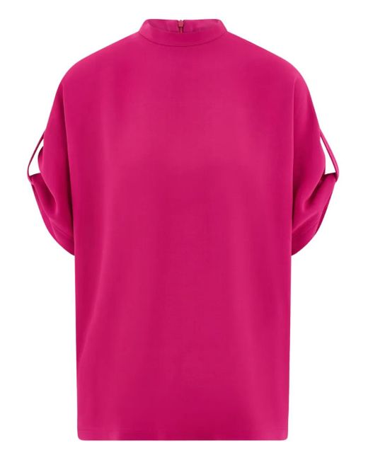 Ferragamo T-Shirt Met Ronde Hals in het Pink