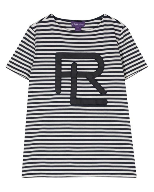 Ralph Lauren Collection ストライプ Tシャツ Blue