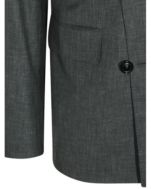 Canali Gray Double-Breasted Wool Suit for men