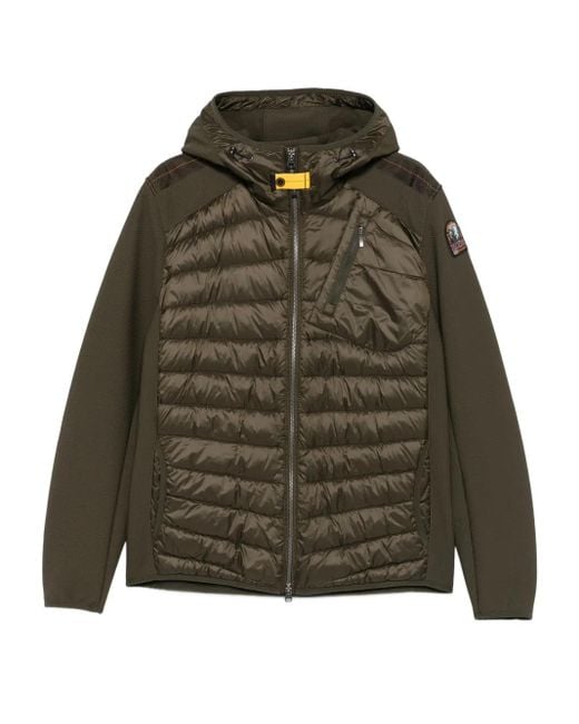 Parajumpers Green Quilted Hooded Jacket for men
