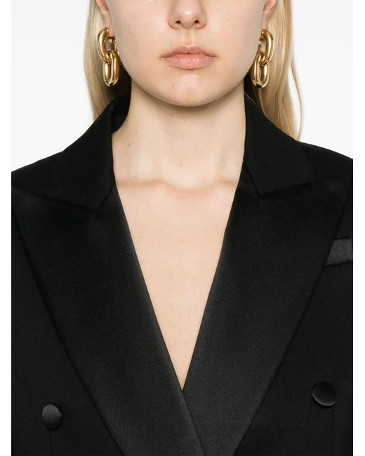 Versace Black Satin-Lapels Blazer