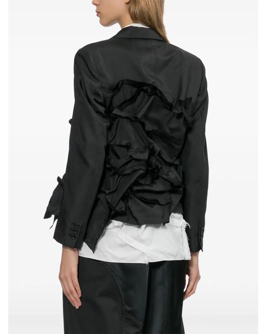 Comme des Garçons Black Ruffled Deconstructed Jacket