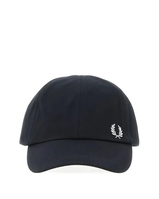 Fred Perry Blue Logo-Embroidered Hat for men