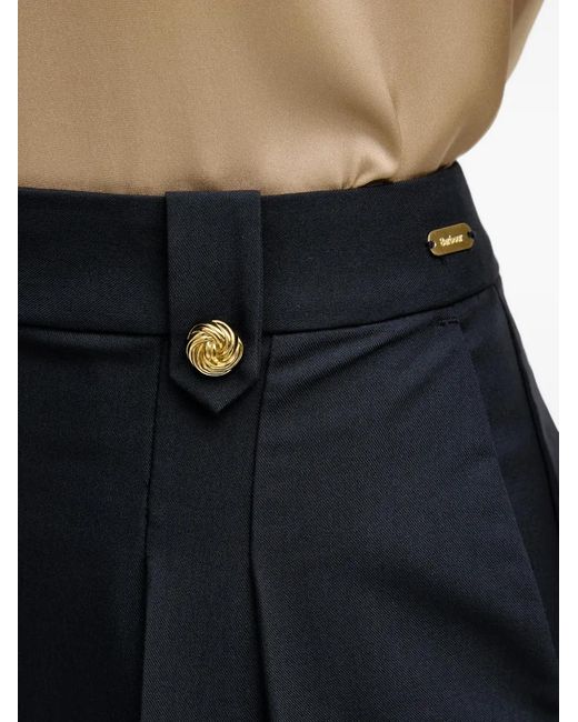 Barbour Black Avery-Tone Button Pleated Trousers