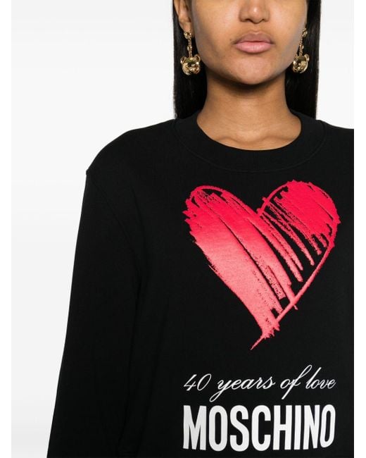 Moschino Black Logo-print Cotton Sweatshirt