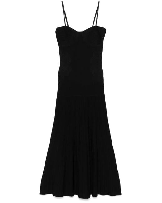 Sandro Black Sweetheart-Neck Maxi Dress