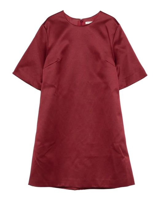By Malene Birger Harperz Mini-Jurk Met Korte Mouwen in het Red