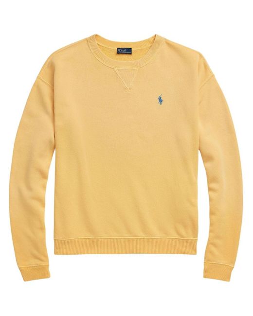 Polo Ralph Lauren Yellow Sweatshirt mit Polo Pony-Stickerei
