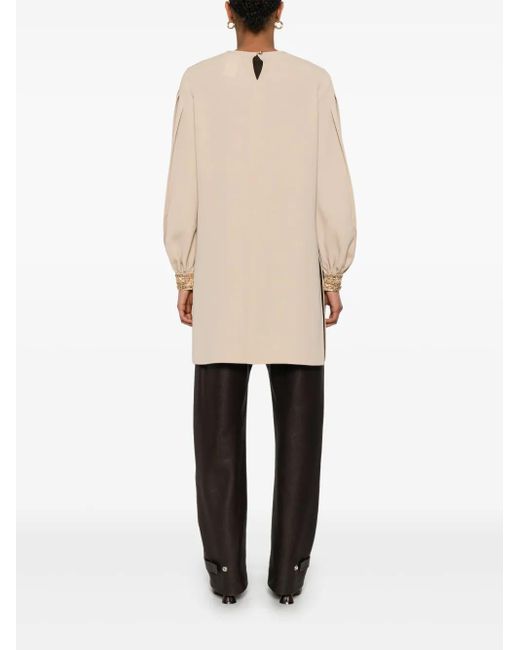 Max Mara Quadro ブラウス Natural