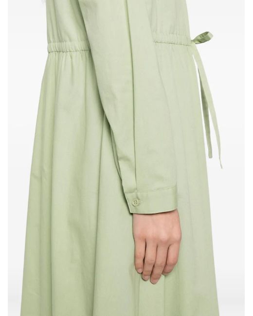 To b. by agnès b. Green Drawstring Shirt Dress