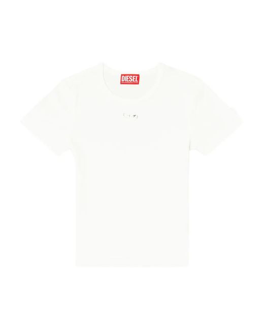 DIESEL White T Ele Long Od