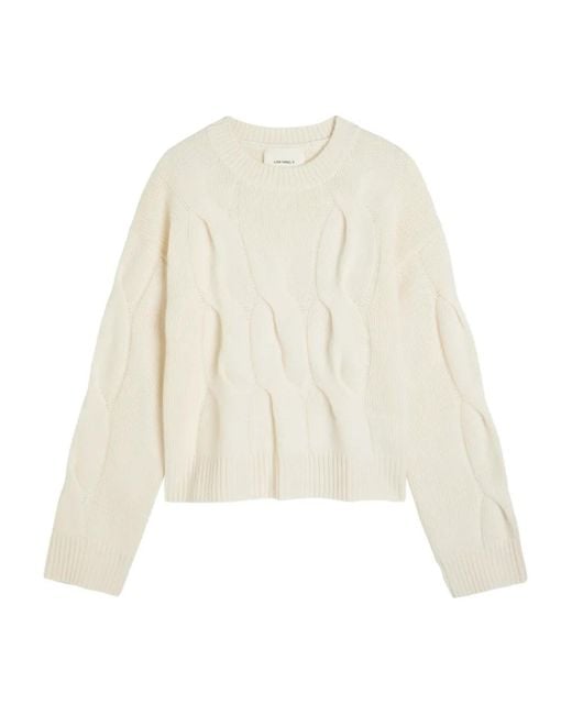 Lisa Yang White Cable Knit Sweater