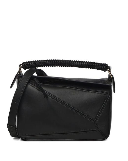 Loewe Black Small Puzzle Tote Bag