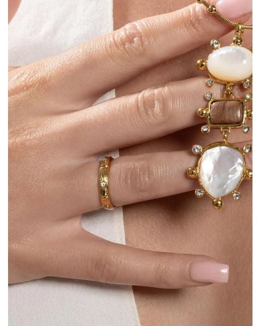 Gas Bijoux Natural Bambini Liane Crystal-Embellished Ring