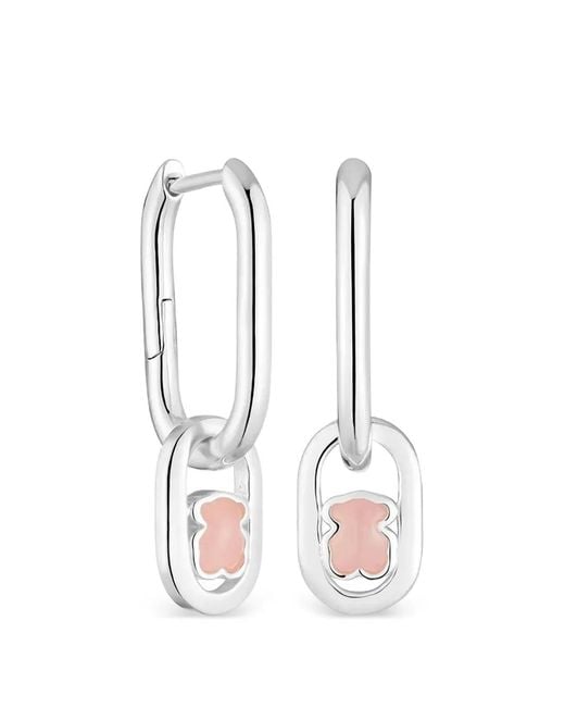 Pendientes Con Aberturas Tous de color White