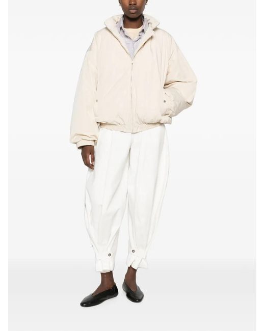 LAMRONS Natural Zip-Up High-Neck Jacket