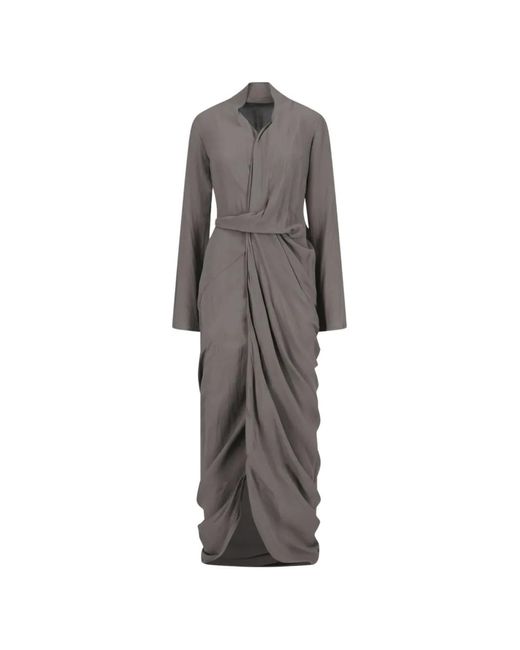 slim fit dress slacks Rick Owens Sheath dress with long sleeves Grey - Women main image 1