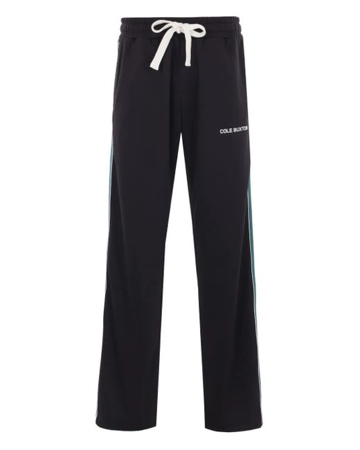 Cole Buxton Blue Contrast-Tape Track Pants for men