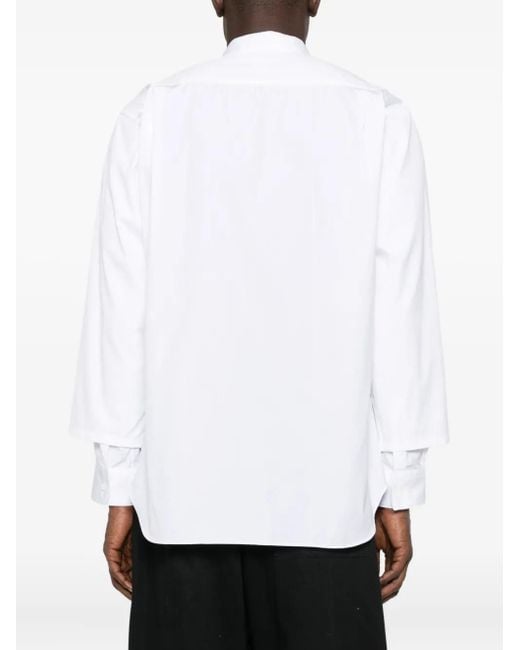Camicia Con Polsini Doppi di Comme des Garçons in White da Uomo