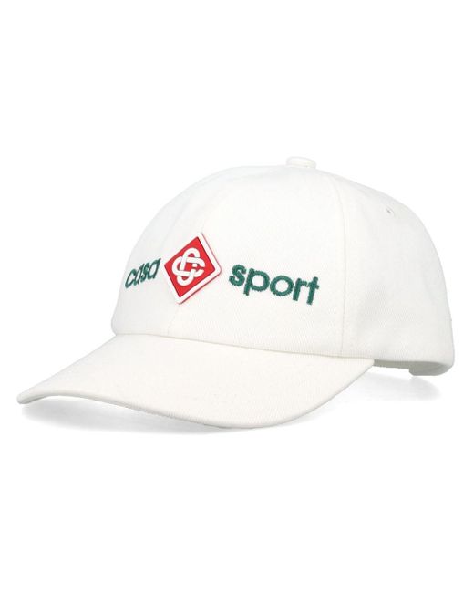 Casablancabrand White Casa Sport Icon Cotton-twill Baseball Cap for men