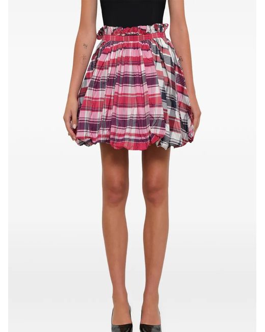 McQueen Checked Flared Skirt