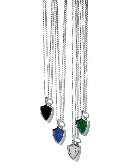 Mateo White Diamond Shield Necklace for men