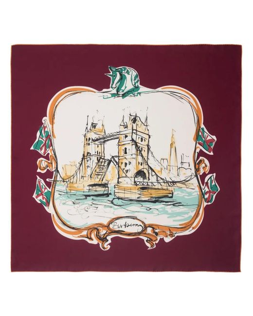 Burberry Red Tower Bridge Scarf