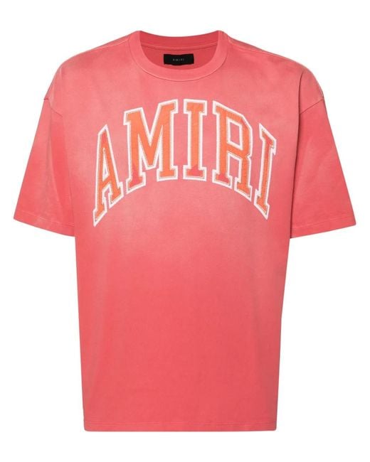 Amiri Pink Vintage Oversized Tee for men