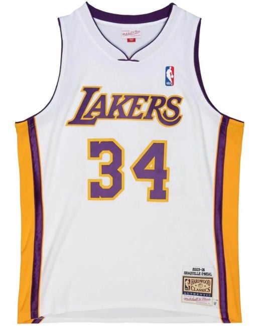 Camiseta NBA LA Lakers 03-04 Shaquille O'Neal Mitchell & Ness de hombre de color White