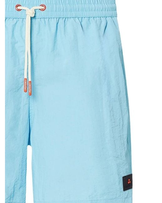 Peuterey Blue Drawstring-Fastening Swim Shorts for men