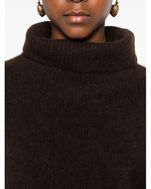 Maje Black Roll-Neck Sweater