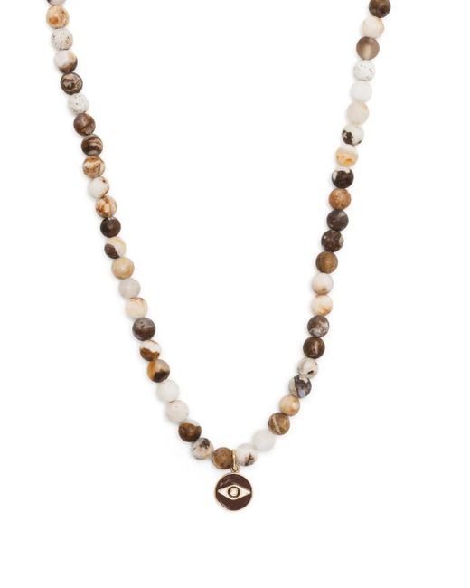 Sydney Evan Metallic 14Kt- Evil Eye Beaded Necklace for men