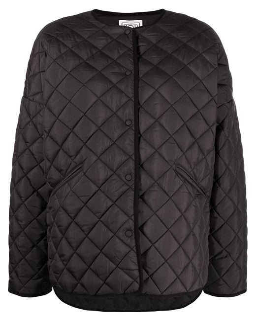 Totême Black Quilted Shell Jacket