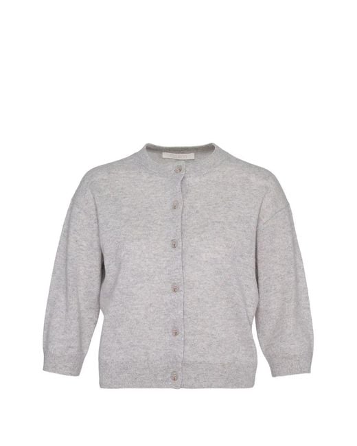 Club21 Gray Cropped Knit Cardigan