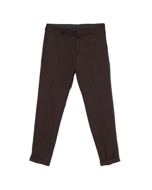 Paul Smith Black Pressed-Crease Turned-Up Trousers for men