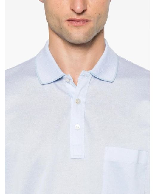 Gran Sasso White Cotton Polo Shirt for men
