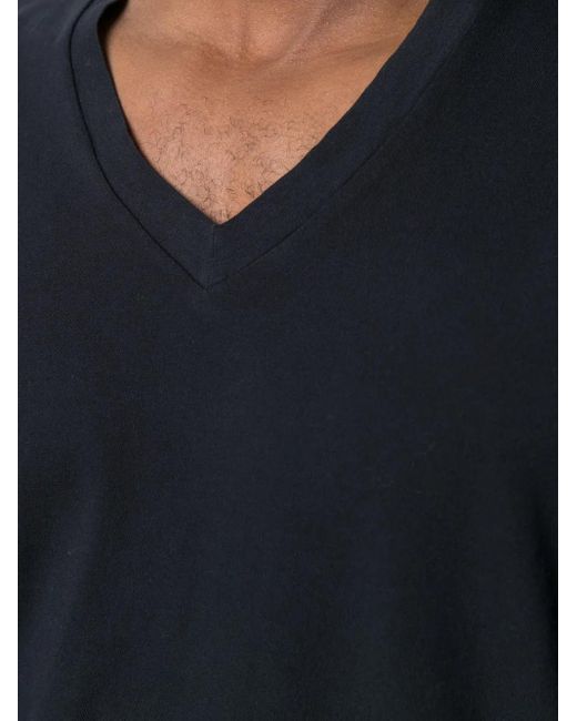James Perse Black Short-Sleeve V-Neck T-Shirt for men