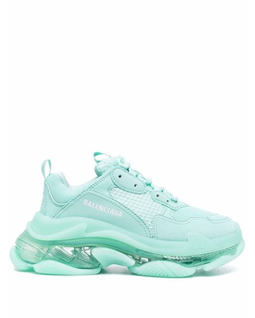 Balenciaga Triple S Sneakers Met Doorzichtige Zool in het Groen | Lyst NL