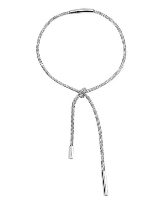 Area Metallic Crystal-Knot Necklace