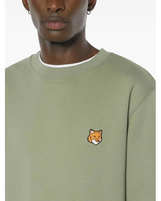 Maison Kitsuné Green Fox-Motif Sweatshirt for men