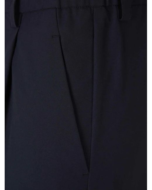 Herno Blue Straight-Leg Trousers for men