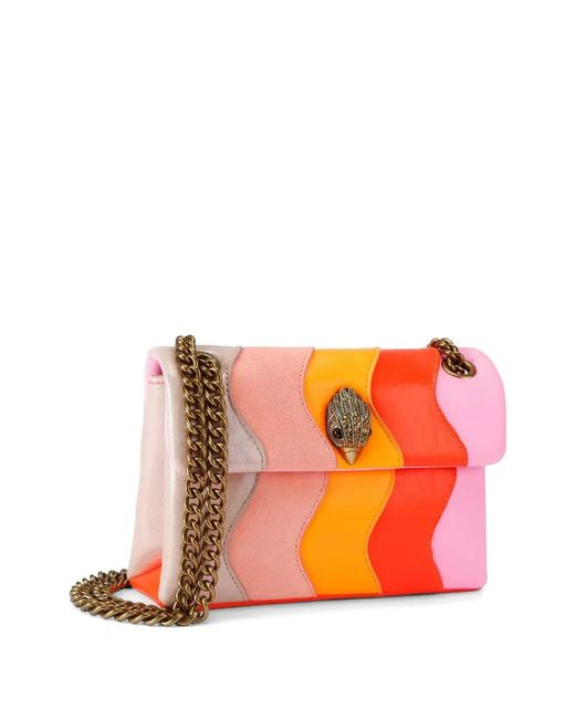 Kurt Geiger Orange Mini Sac À Main Kensington À Ornements