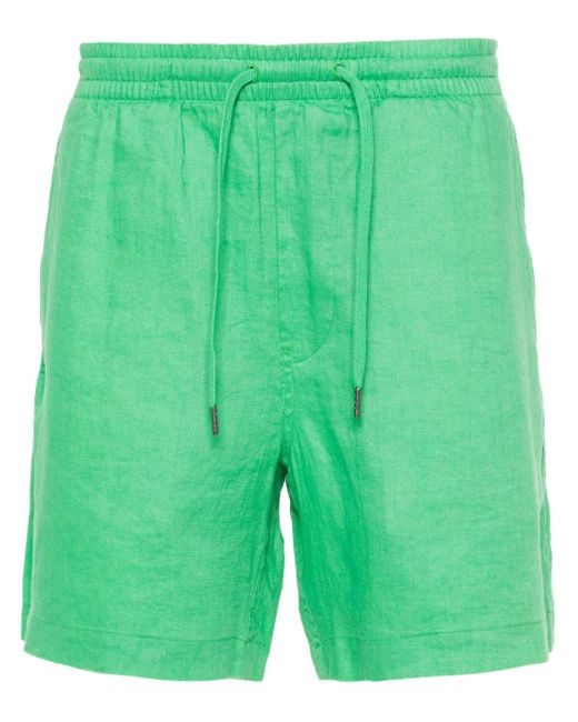 Polo Ralph Lauren Green Polo Pony-motif Linen Shorts for men