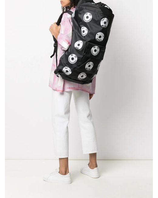 10 Corso Como Black Large Smile Print Backpack
