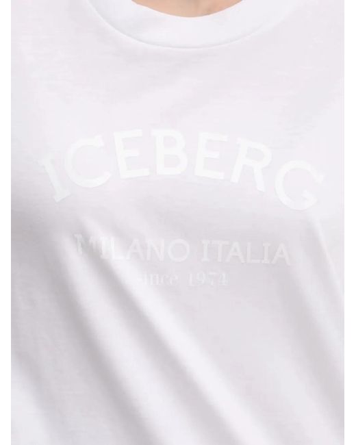 Iceberg Blue Logo-Print T-Shirt