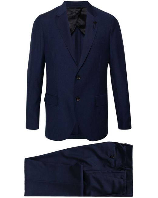 Lardini Blue Single-breasted Wool Suit for men